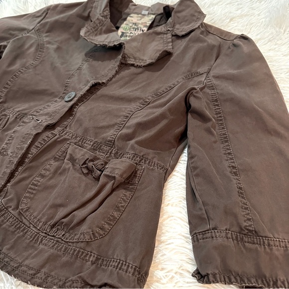 Tally Weijl “My Totally Sexy Jacket” Brown Utility Blazer L - Picture 15 of 16